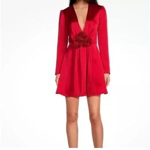 NWT Gianna Bini Red Holiday Cocktail Mini Dress- Size 2